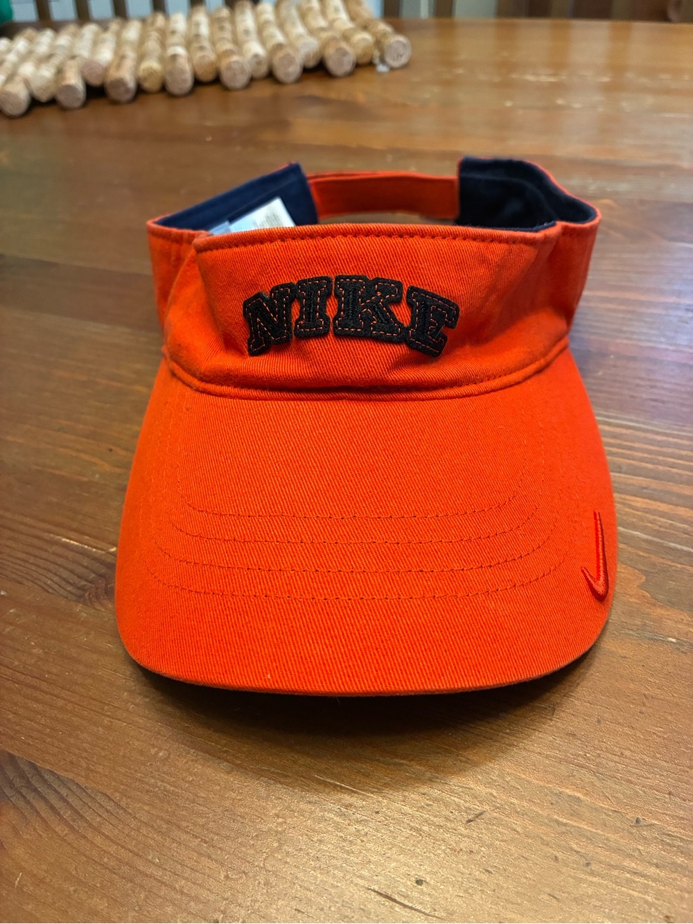 Nike Retro Orange Visor with Black Embroidered Logo